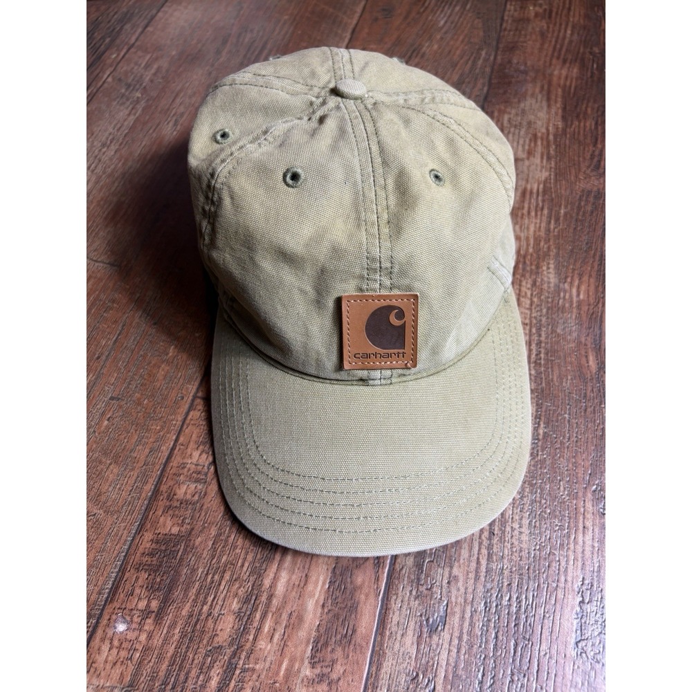 Carhartt Canvas Cap Hat, Dusty Olive, Adjustable.